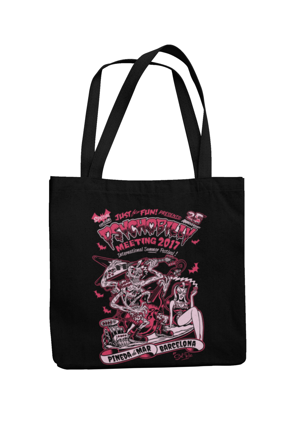 Cotton Bag Psychobilly meeting design by Solrac 2017