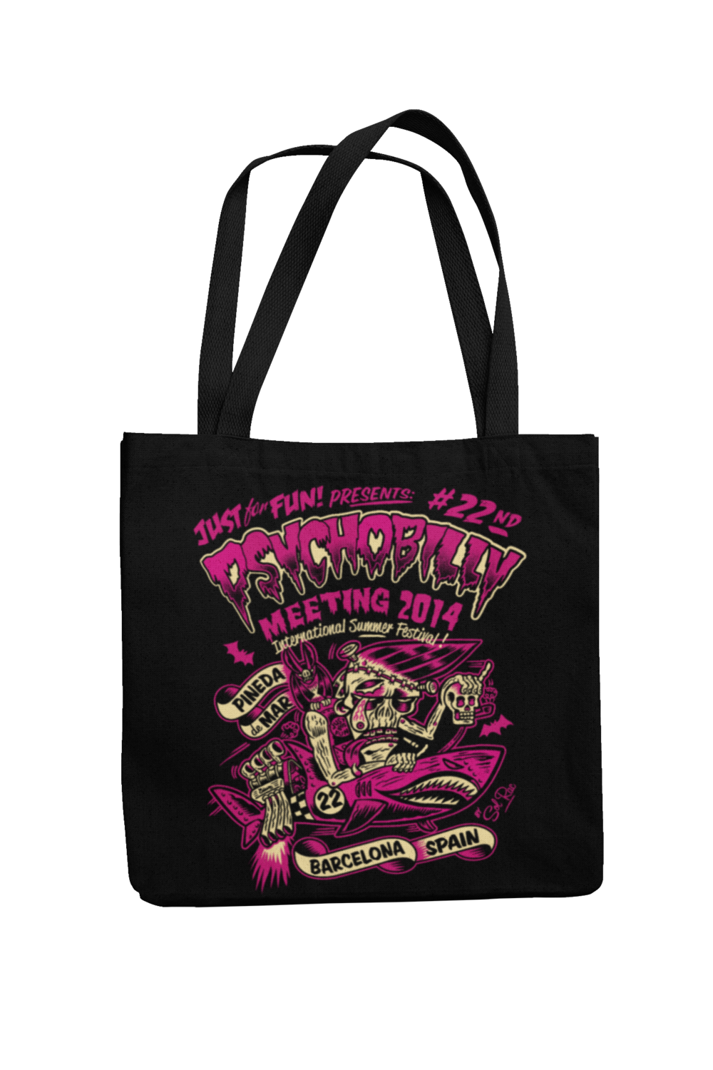 Cotton Bag Psychobilly meeting design by Solrac 2014