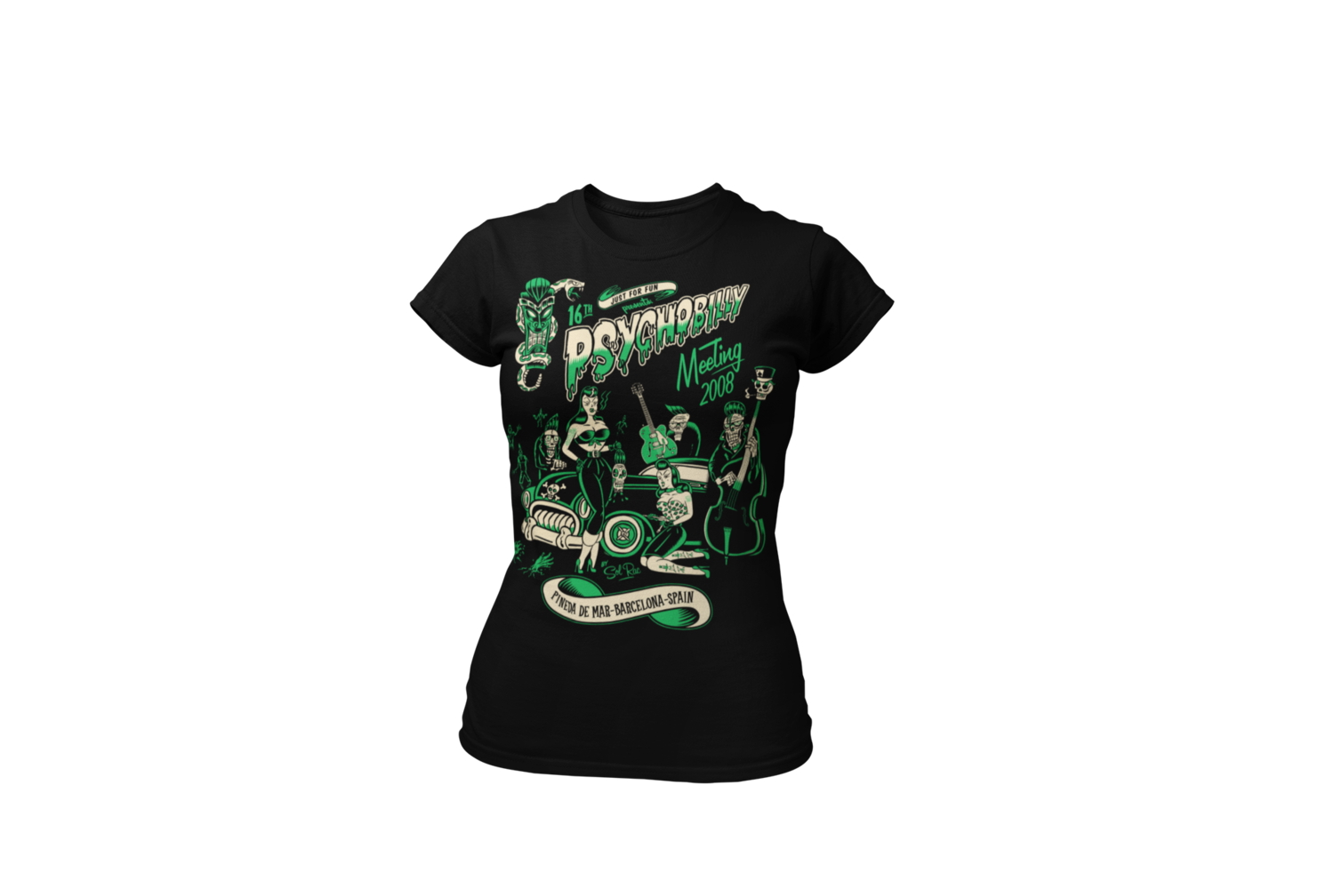PSYCHOBILLY MEETING 2008 T-SHIRT WOMEN by SOLRAC