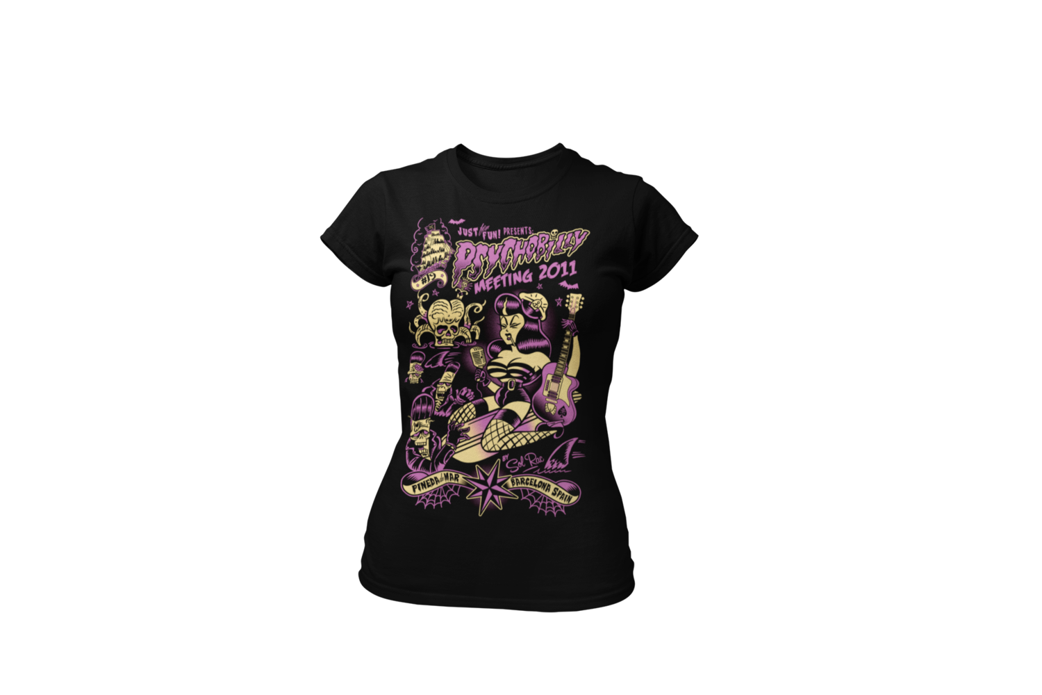 PSYCHOBILLY MEETING 2012 T-SHIRT WOMEN by SOLRAC, Size: Large