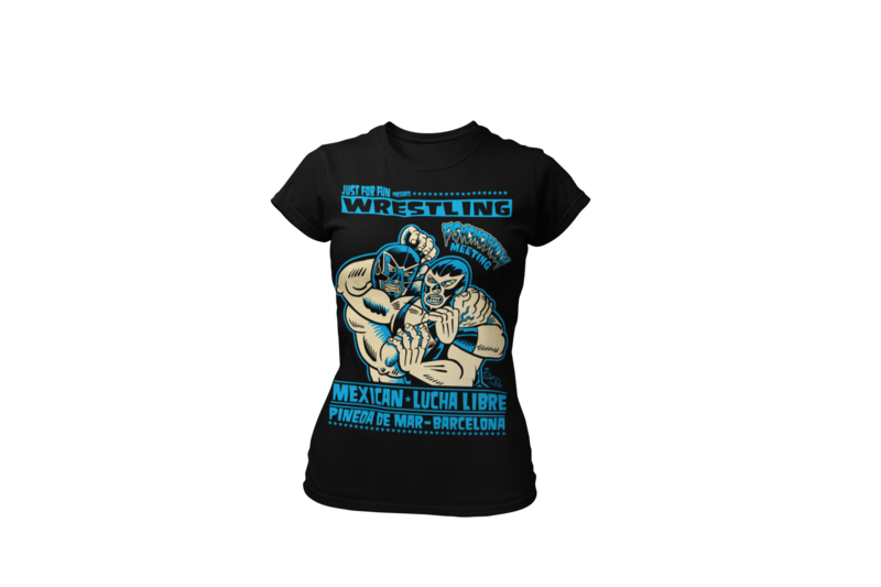 WRESTLING PSYCHOBILLY MEETING RIOT T-SHIRT WOMEN by SOLRAC
