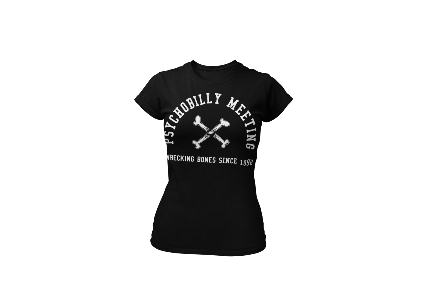PSYCHOBILLY MEETING &quot;Wrecking Bones t-shirt&quot; for Woman