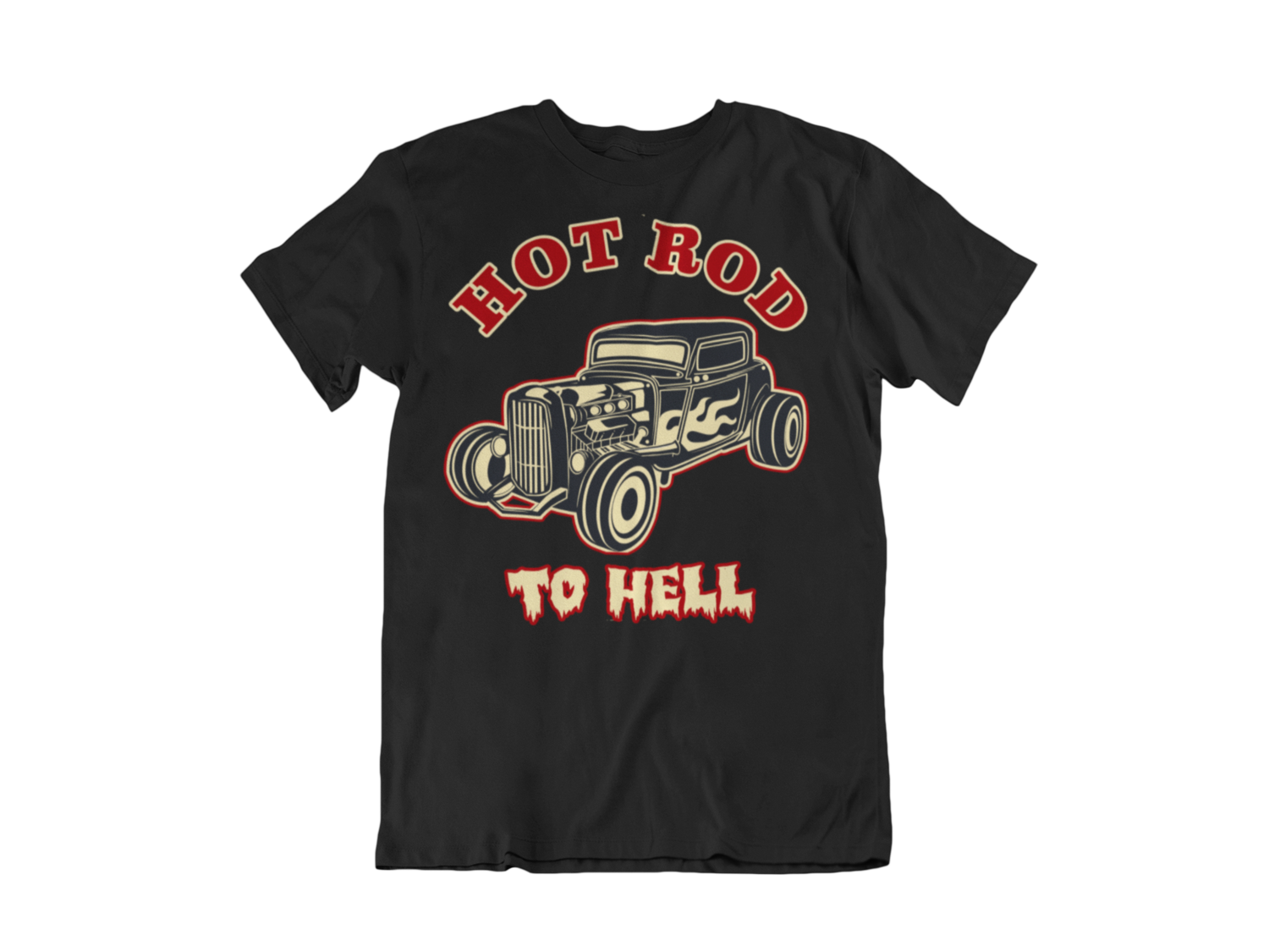 HOT ROD TO HELL T-SHIRT FOR MEN, Size: Small