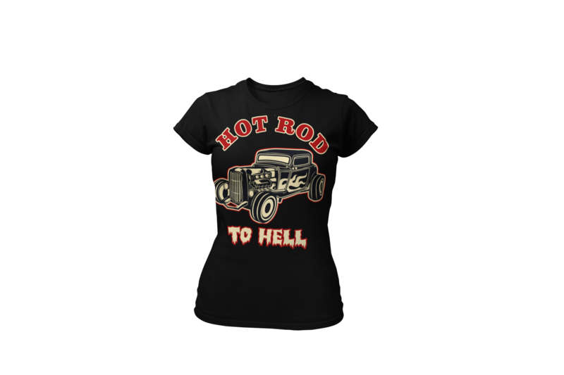HOT ROD TO HELL T-SHIRT FOR WOMEN