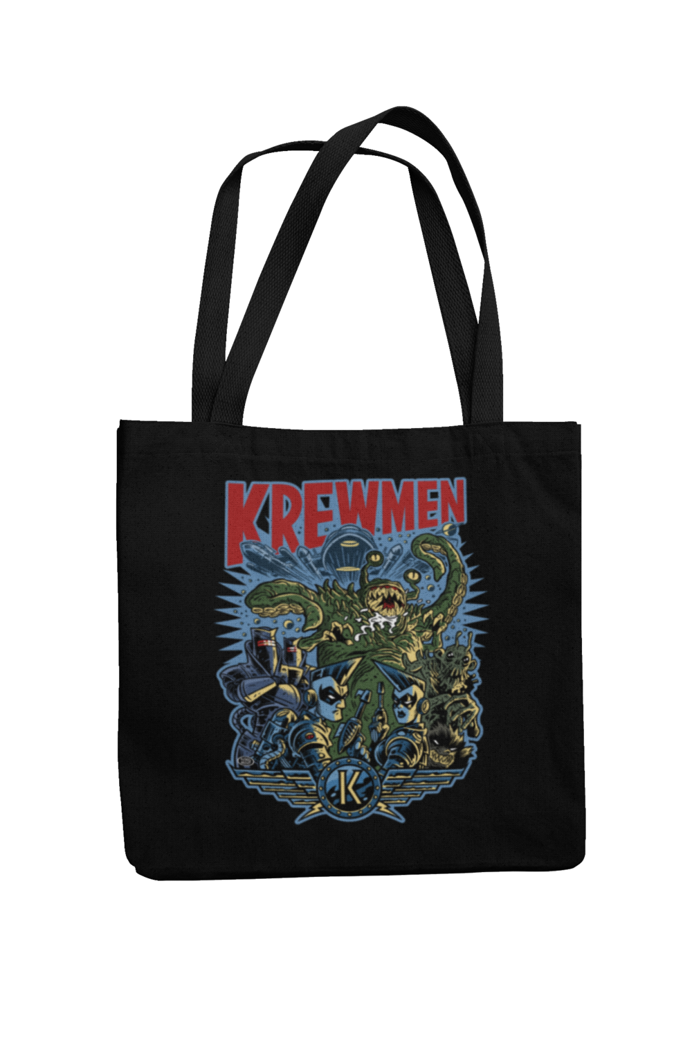 KREWMEN Cotton Bag  logo design PASKAL, Colour: Black
