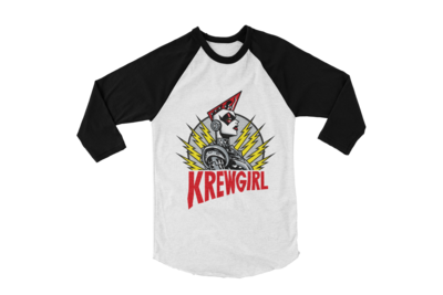 KREWGIRL LOGO BASEBALL LONG SLEEVE By PASKAL UNISEX