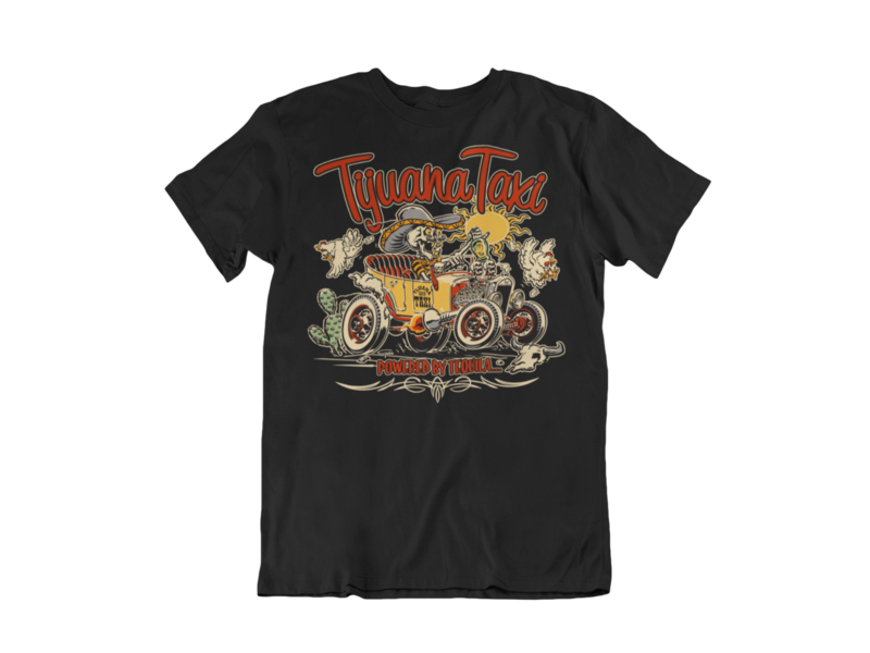 TIJUANA TAXI T-SHIRT MAN BY Ger "Dutch Courage" Peters artwork