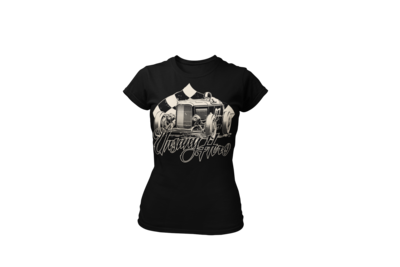 UNSUNG HERO &quot;Roadster&quot; T-SHIRT WOMAN by Ger &quot;Dutch Courage&quot; Peters artwork