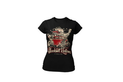 BLOODSHOT KUSTOMS &quot;Monkey Wrench&quot; T-SHIRT WOMAN by Ger &quot;Dutch Courage&quot; Peters artwork