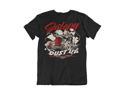 JALOPY DUST UP T-SHIRT MAN BY Ger &quot;Dutch Courage&quot; Peters artwork