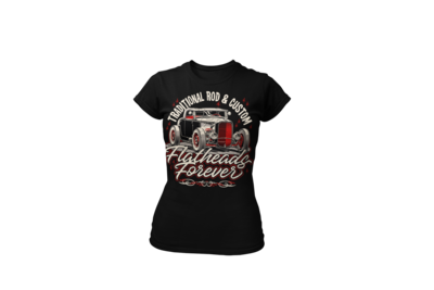 FLATHEADS T-SHIRT WOMAN by Ger &quot;Dutch Courage&quot; Peters artwork