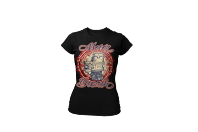 MOTOR BREATH T-SHIRT WOMAN by Ger &quot;Dutch Courage&quot; Peters artwork