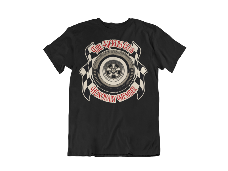 TIRE KICKERS CLUB T-SHIRT MAN BY Ger "Dutch Courage" Peters artwork