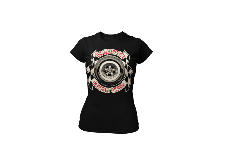 TIRE KICKERS CLUB "Monkey Wrench" T-SHIRT WOMAN by Ger "Dutch Courage" Peters artwork