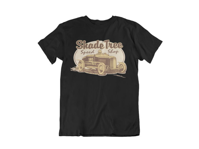 SHADE TREE SPEED SHOP "El Mirage" T-SHIRT MAN BY Ger "Dutch Courage" Peters artwork