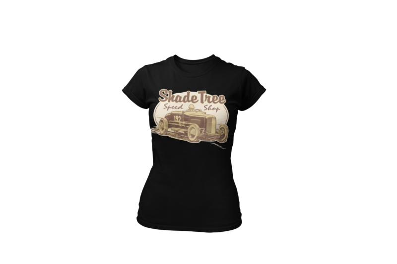 SHADE TREE SPEED SHOP "El Mirage" T-SHIRT WOMAN by Ger "Dutch Courage" Peters artwork