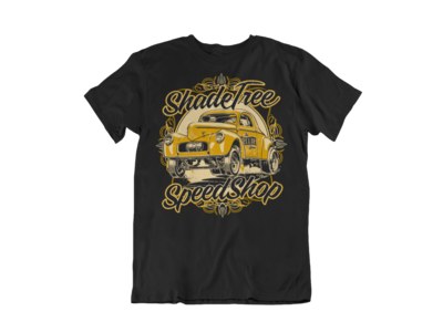 SHADE TREE SPEED SHOP &quot;Willys&quot; T-SHIRT MAN BY Ger &quot;Dutch Courage&quot; Peters artwork