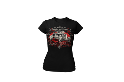 THROTTLE JOCKEY &quot;Coupe&quot; T-SHIRT WOMAN by Ger &quot;Dutch Courage&quot; Peters artwork