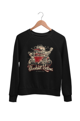 BLOODSHOT KUSTOMS &quot;Monkey Wrench&quot; SWEATSHIRT UNISEX by BY Ger &quot;Dutch Courage&quot; Peters artwork