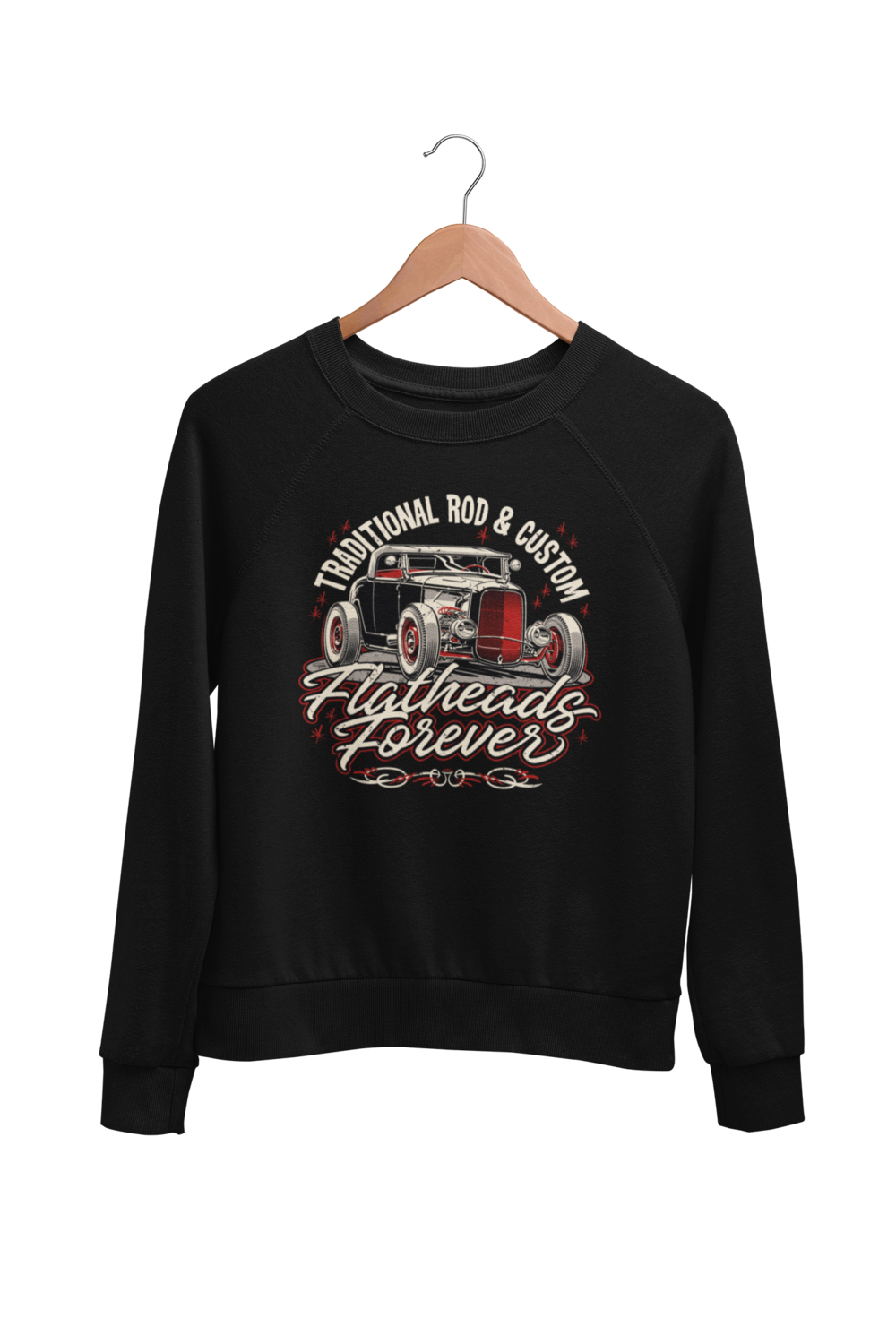 FLATHEADS FOREVER SWEATSHIRT UNISEX by BY Ger &quot;Dutch Courage&quot; Peters artwork
