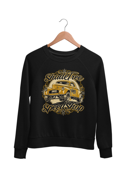 SHADE TREE SPEED SHOP "Willys" SWEATSHIRT UNISEX by BY Ger "Dutch Courage" Peters artwork