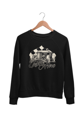 UNSUNG HERO &quot;Roadster&quot; SWEATSHIRT UNISEX by BY Ger &quot;Dutch Courage&quot; Peters artwork