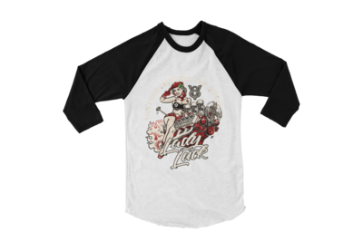 GOOD LUCK CHARM  BASEBALL LONG SLEEVE UNISEX BY Ger &quot;Dutch Courage&quot; Peters artwork