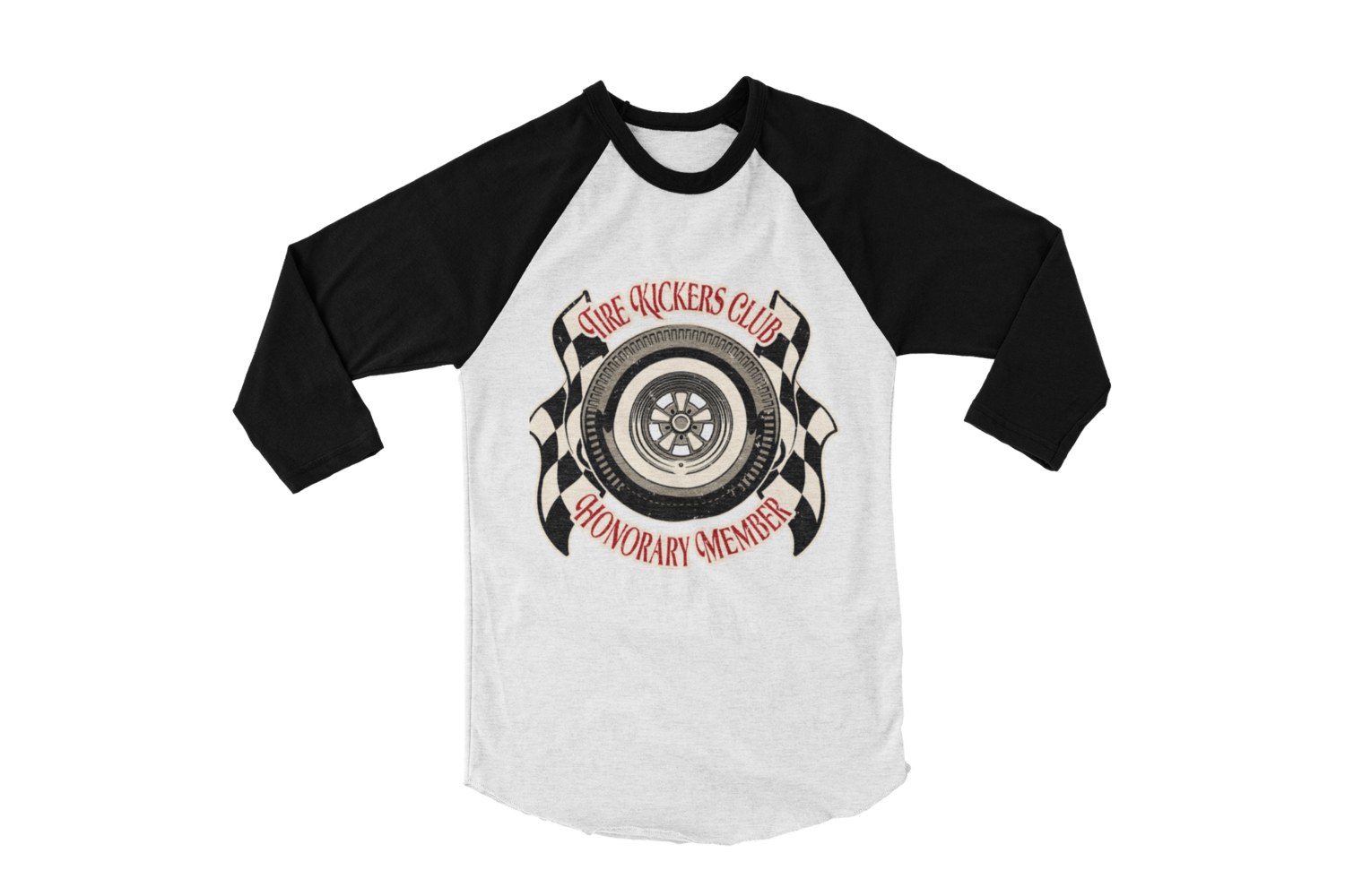 TIRE KICKERS CLUB BASEBALL LONG SLEEVE UNISEX BY Ger "Dutch Courage" Peters artwork