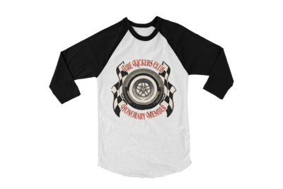 TIRE KICKERS CLUB BASEBALL LONG SLEEVE UNISEX BY Ger &quot;Dutch Courage&quot; Peters artwork