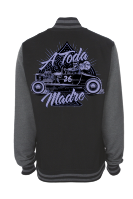 TODA MADRE VARSITY JACKET UNISEX by Ger "Dutch Courage" Peters artwork