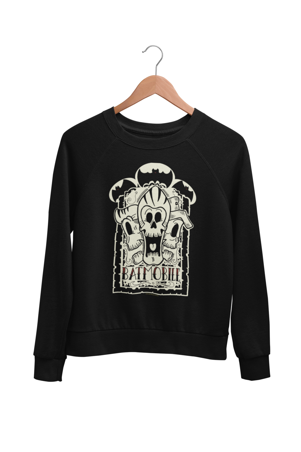 BATMOBILE SWEATSHIRT "3 Skulls" UNISEX