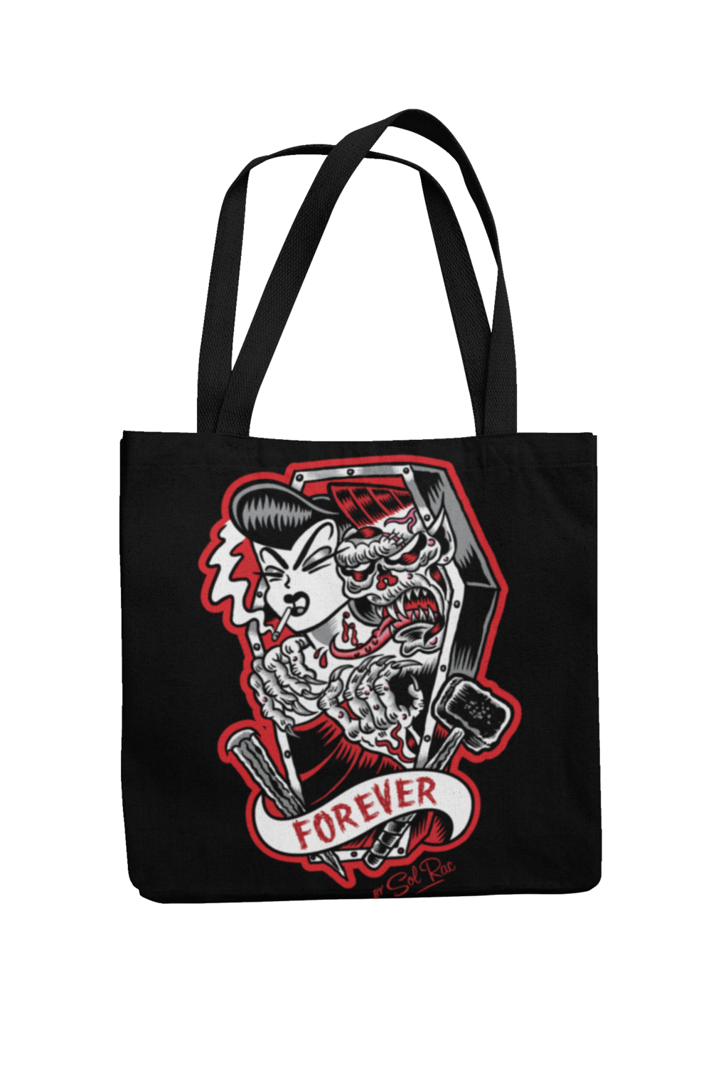 FOREVER Cotton Bag  logo design SOL RAC, Colour: Black
