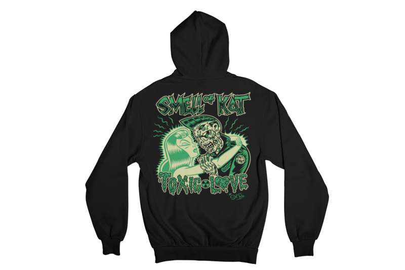 SMELL OF KAT "TOXIC LOVE"  HOODIE ZIP for MEN by SOLRAC