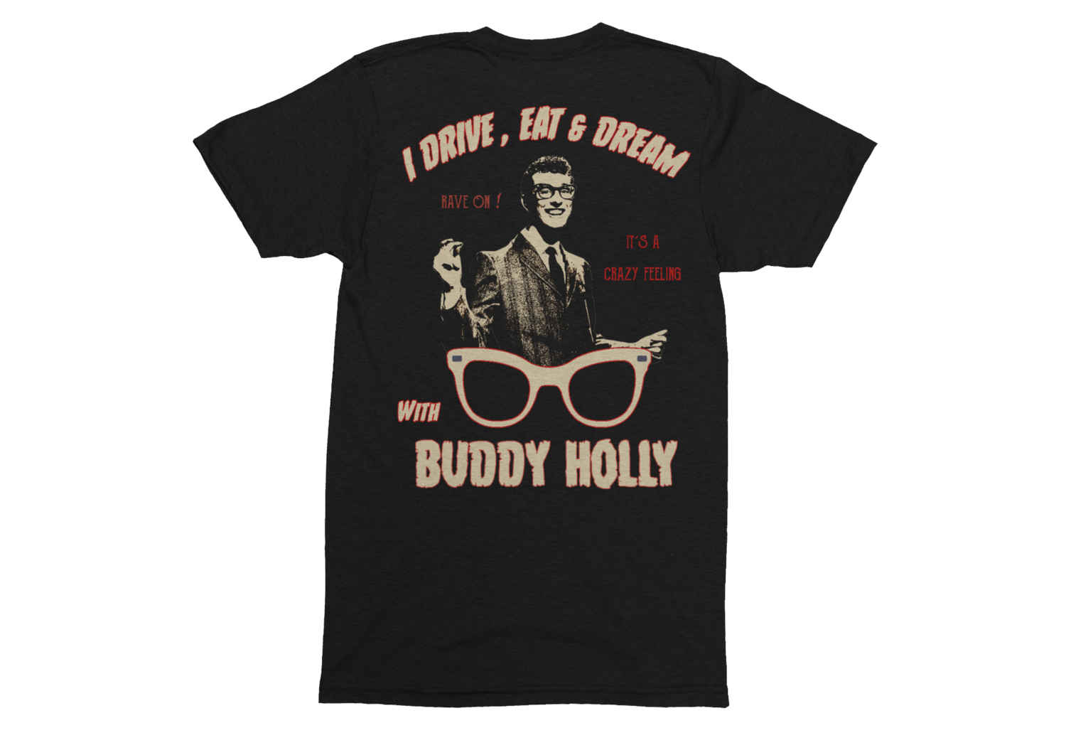 BUDDY HOLLY RULES T-SHIRT FOR MEN, Size: Small