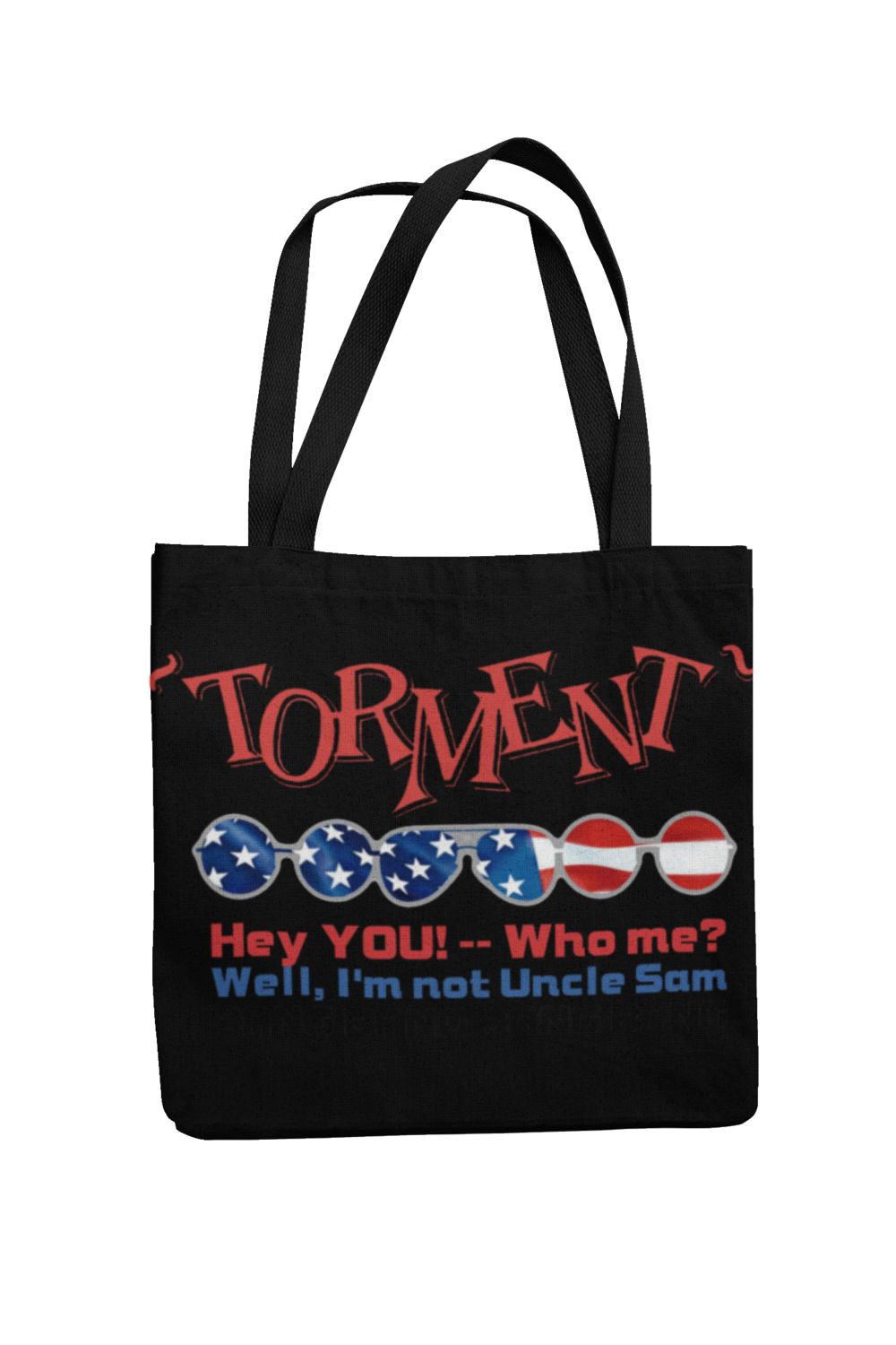 TORMENT &quot;Uncle Sam&quot; Cotton Bag, Colour: Black