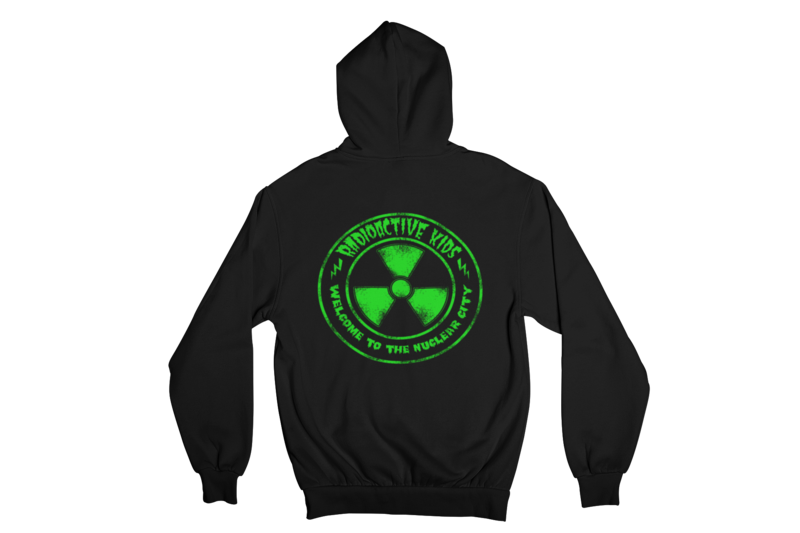 RADIOACTIVE KIDS "NUCLEAR CITY"  HOODIE ZIP for MEN by SOLRAC