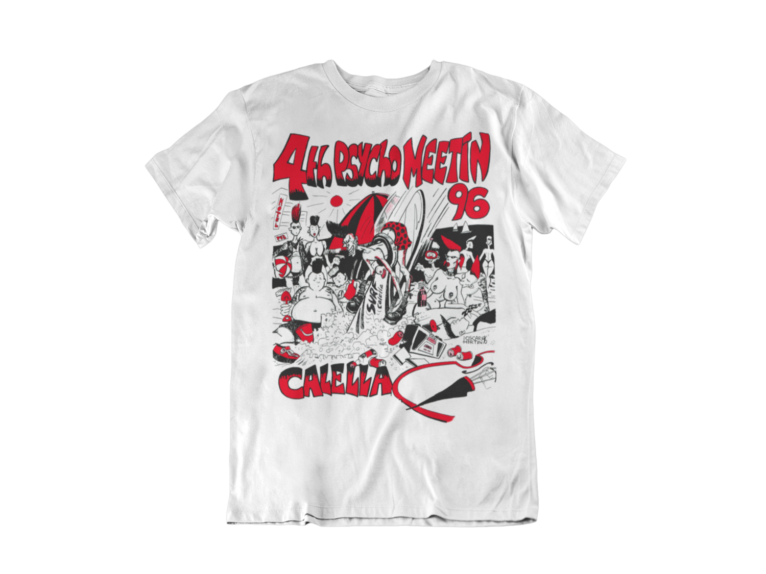 PSYCHOBILLY MEETING 1996 T-SHIRT MAN by OSCAR HERTIN, Size: Small