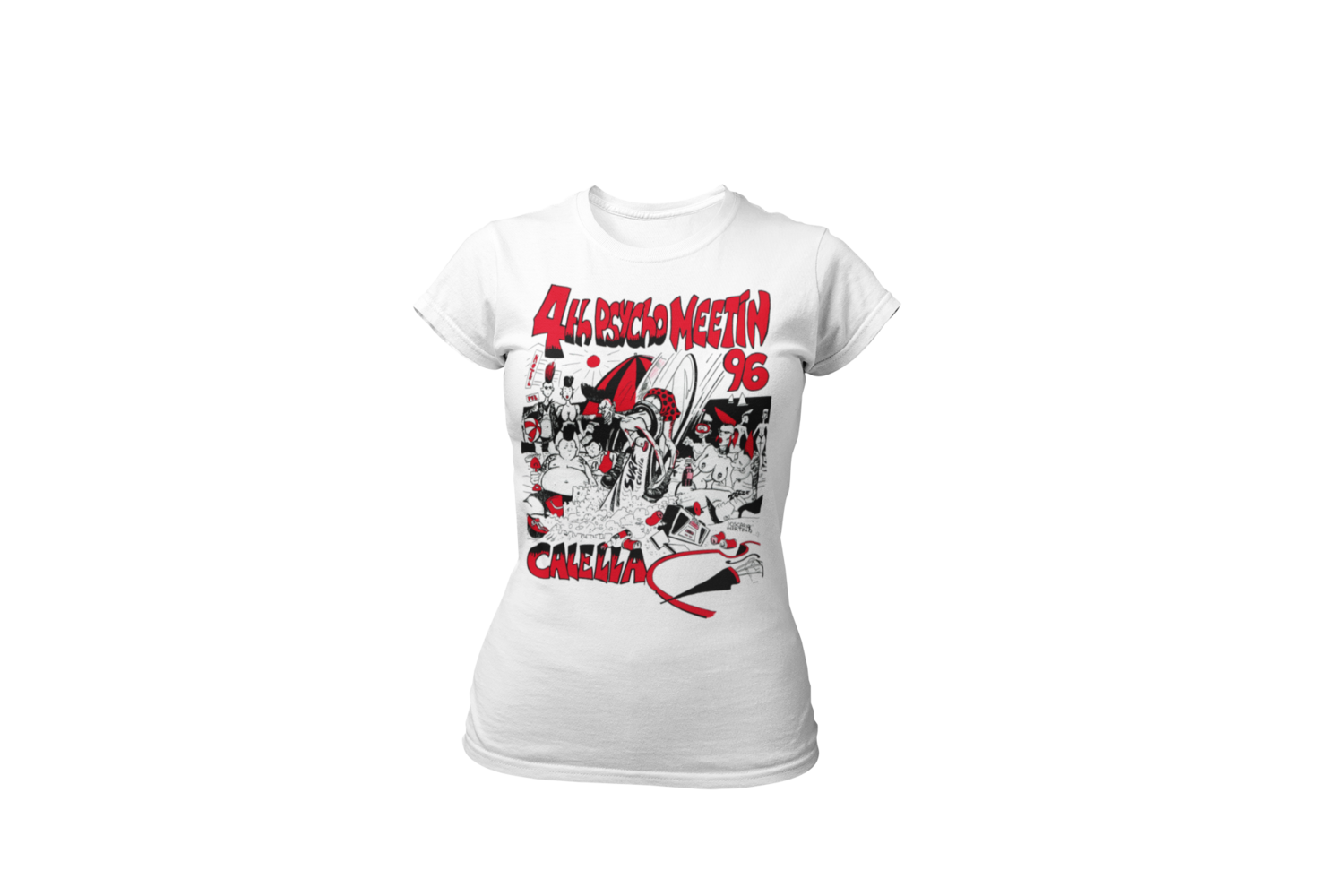 PSYCHOBILLY MEETING 1996 T-SHIRT WOMAN by OSCAR HERTIN, Size: Large
