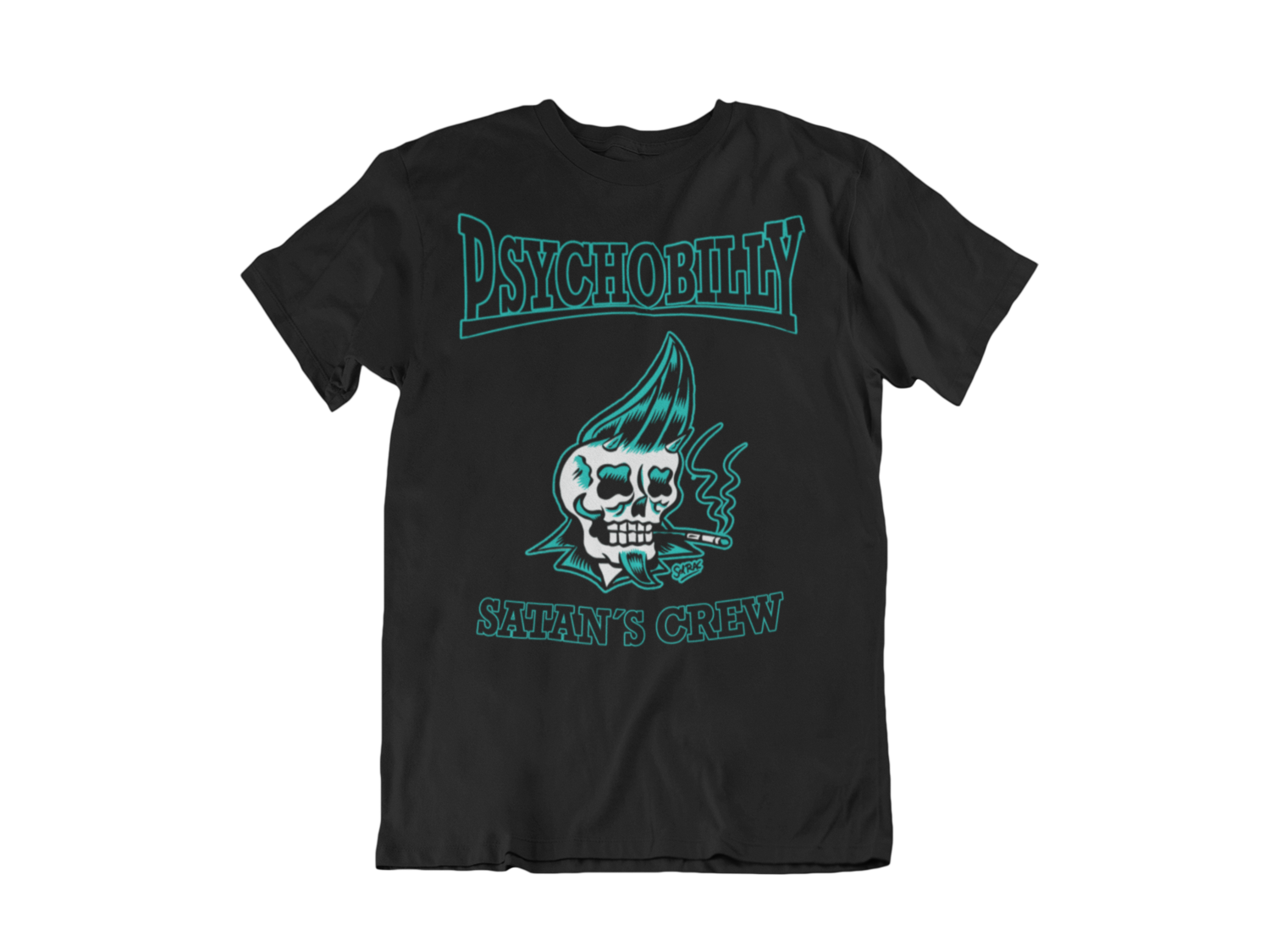PSYCHOBILLY SATAN´S CREW T-SHIRT MAN, Colour: BLACK, Size: Large