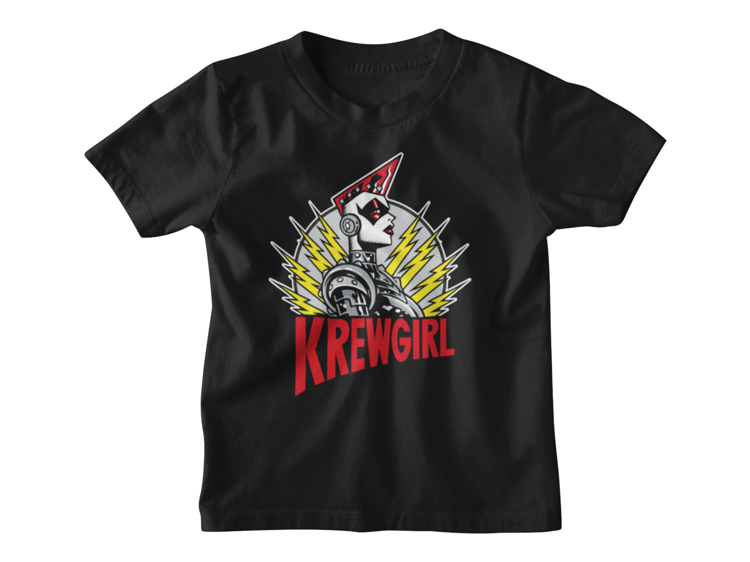 KREWGIRL LOGO T-SHIRT KIDS, Colour: Black, Size: 3/4 years