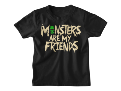 MONSTERS ARE MY FRIENDS T-SHIRT KIDS