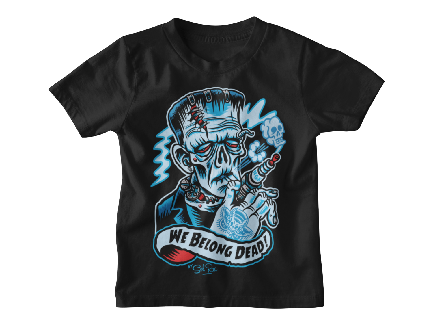 WE BELONG DEAD T-SHIRT KIDS BY SOL RAC, Colour: Black, Size: 3/4 years