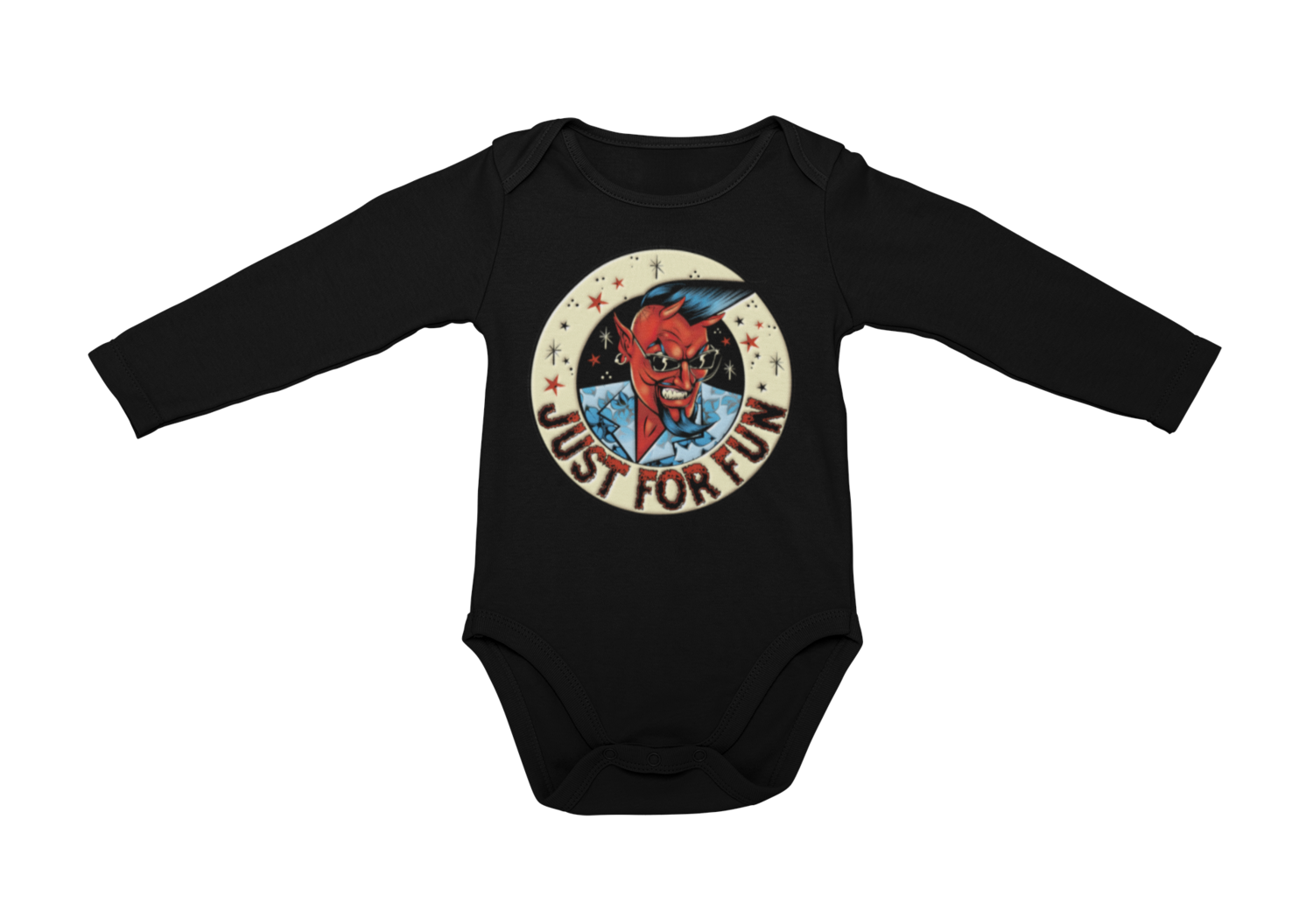 JUST FOR FUN LOGO BABY ONIESE