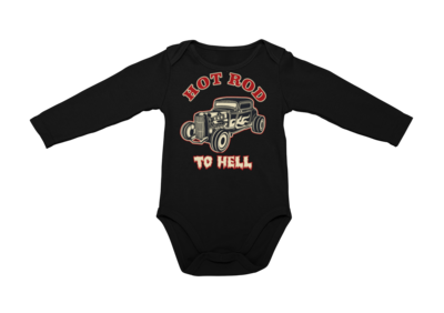 HOT ROD TO HELL BABY ONIESE