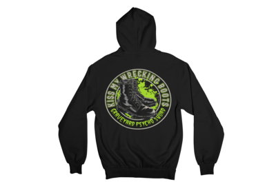 KISS MY WRECKING BOOTS HOODIE ZIP for WOMEN by NANO BARBERO