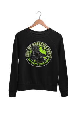 KISS MY WRECKING BOOTS SWEATSHIRT UNISEX BY NANO BARBERO