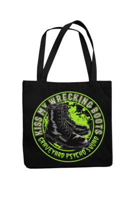 Cotton Bag kiss my wrecking boots design by NANO BARBERO