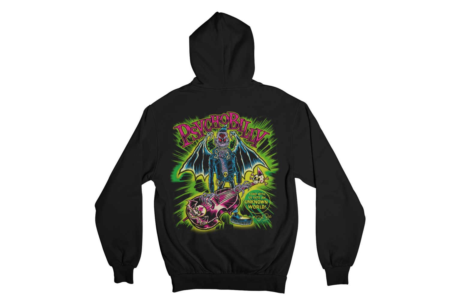 PSYCHOBILLY UNKNOWN WORLD HOODIE ZIP for MEN by SOL RAC