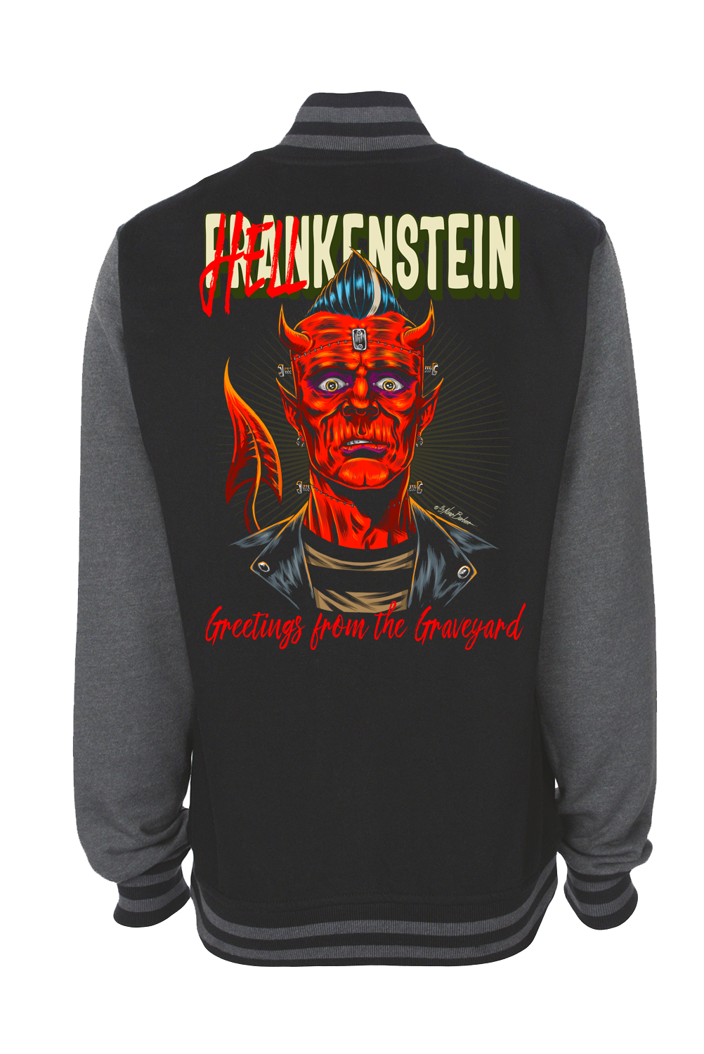 HELLKENSTEIN VARSITY JACKET UNISEX BY NANO BARBERO, Size: Small