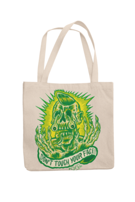 DON´T TOUCH YOUR FACE Cotton Bag  logo design SOL RAC